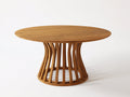 Table de jardin-Bois teck-160x160x75 cm-Bois naturel-Style contemporain