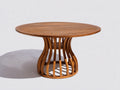 Table de jardin-Bois teck-180x180x75 cm-Bois naturel-Style contemporain
