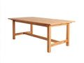 Table de jardin-Bois-240x110x76 cm-Bois naturel-Style contemporain