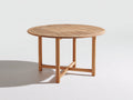Table de jardin-Bois-140x140x75 cm-Bois naturel-Style contemporain