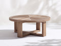 Table de jardin-Bois-160x160x75 cm-Bois naturel-Style contemporain