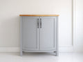 Buffet - Bois-panneaux de bois - 80 x 35 x 80 cm - Gris clair-Bois naturel - Style moderne