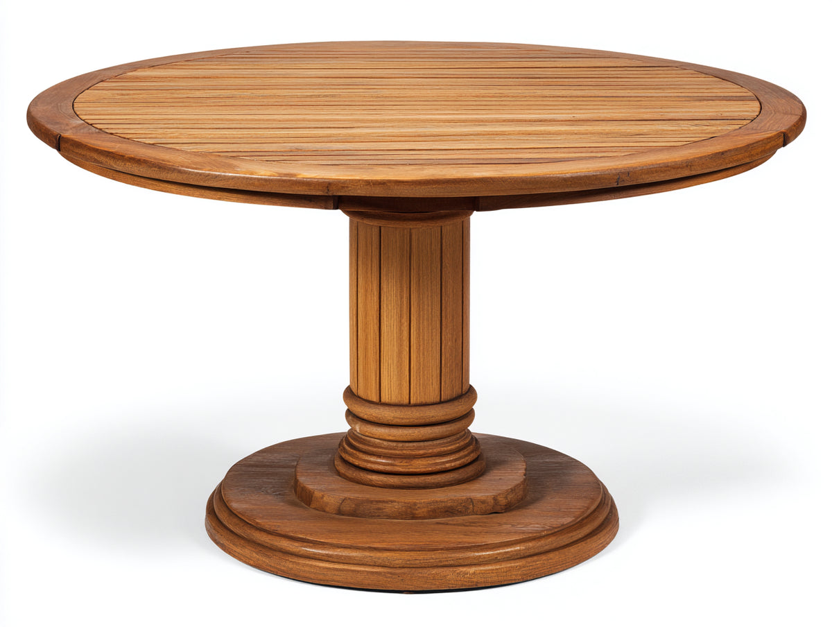 Table de jardin-Bois-140x140x75 cm-Bois foncé-Style classique