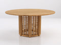 Table de jardin-Bois-120x120x75 cm-Bois naturel-Style moderne