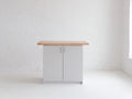 Buffet - Bois-panneaux de bois - 80 x 40 x 85 cm - Gris clair-Bois naturel - Style minimaliste