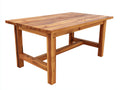 Table de jardin-Bois-220x100x76 cm-Bois naturel-Style contemporain
